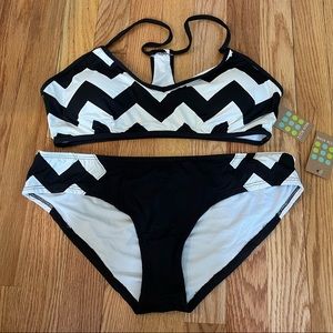 Title Nine Black And White Chevron Bikini